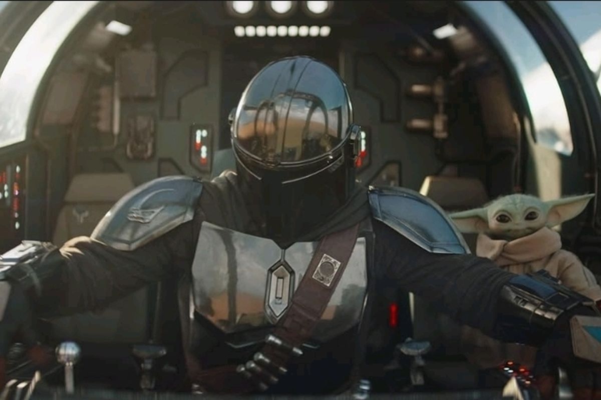 Salah satu cuplikan adegan dalam trailer film Star Wars: The Mandalorian and Grogu